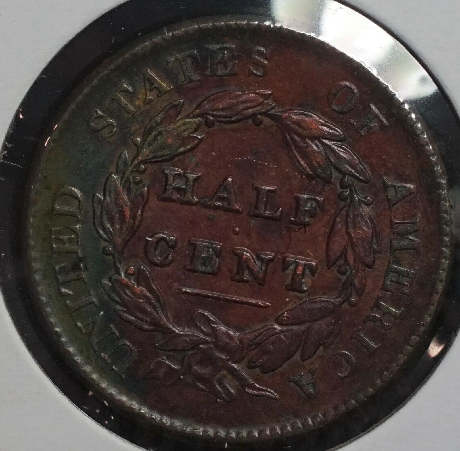 1829 Classic Half Cent AU-58