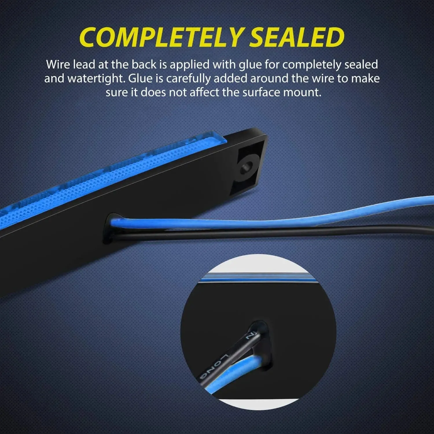 3.8 Inch 6 LEDs Blue Side Marker Lights (10 Pcs)