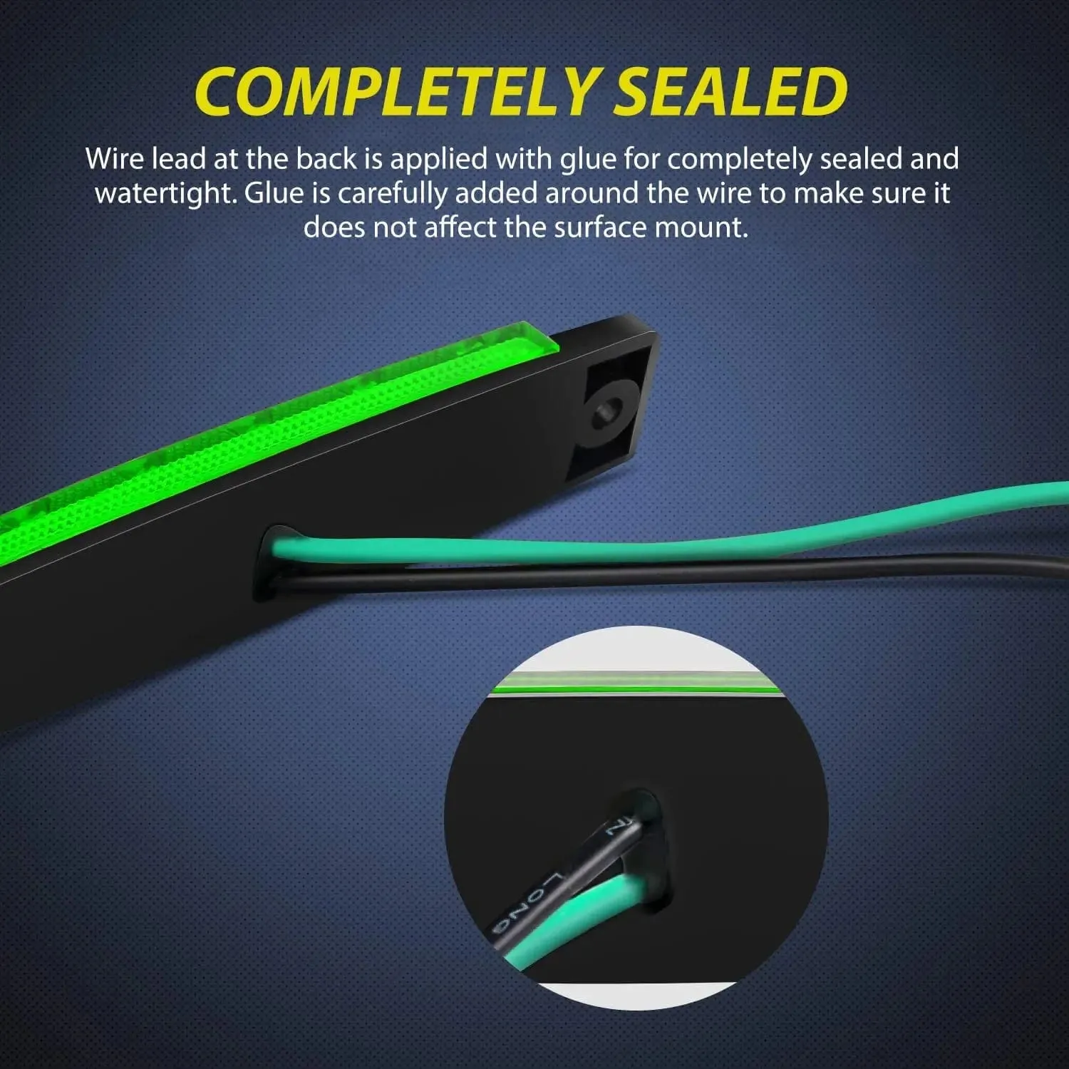 3.8 Inch 6 LEDs Red Green Side Marker Lights (10 Pcs)