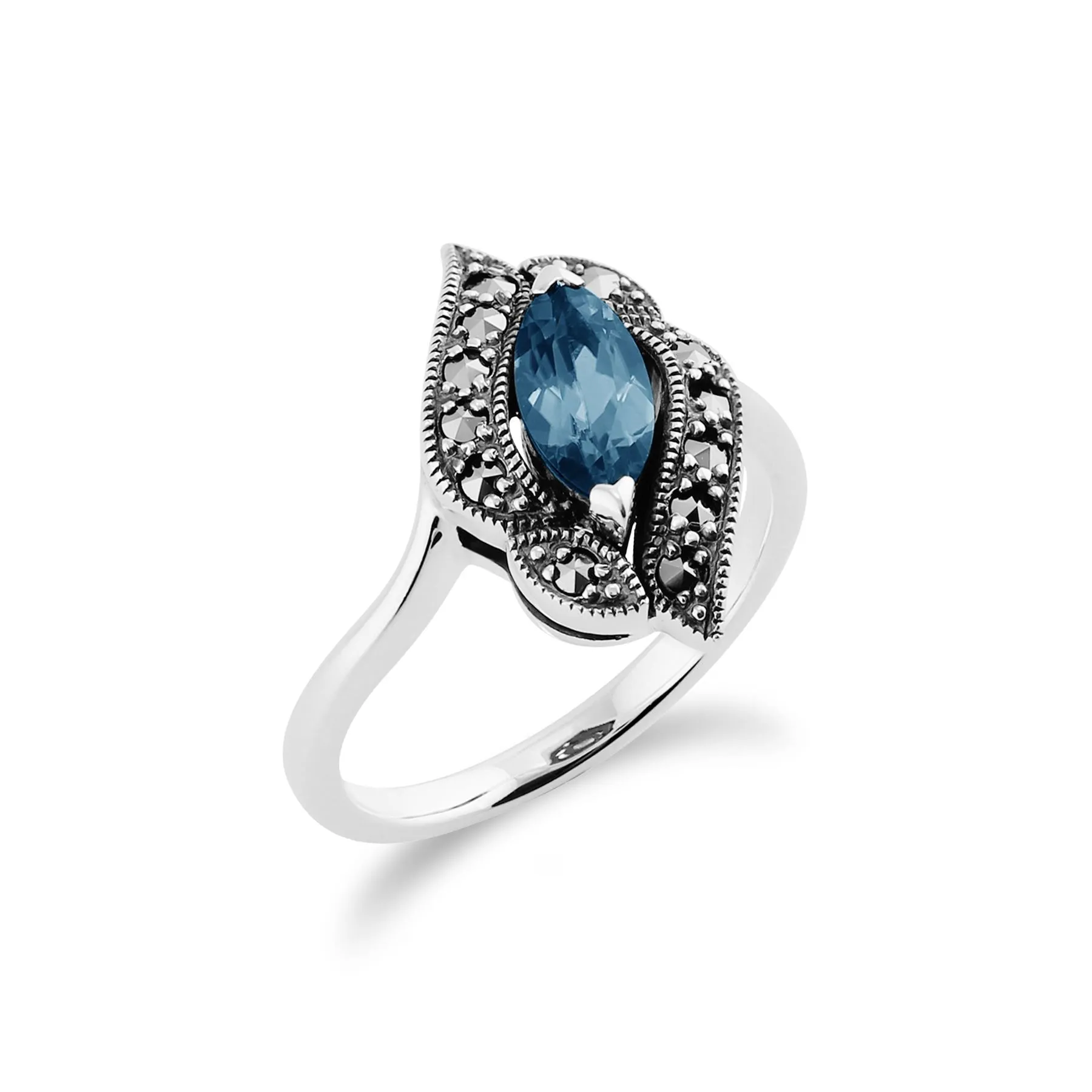 925er Sterlingsilber Topas & Markasit Ringe