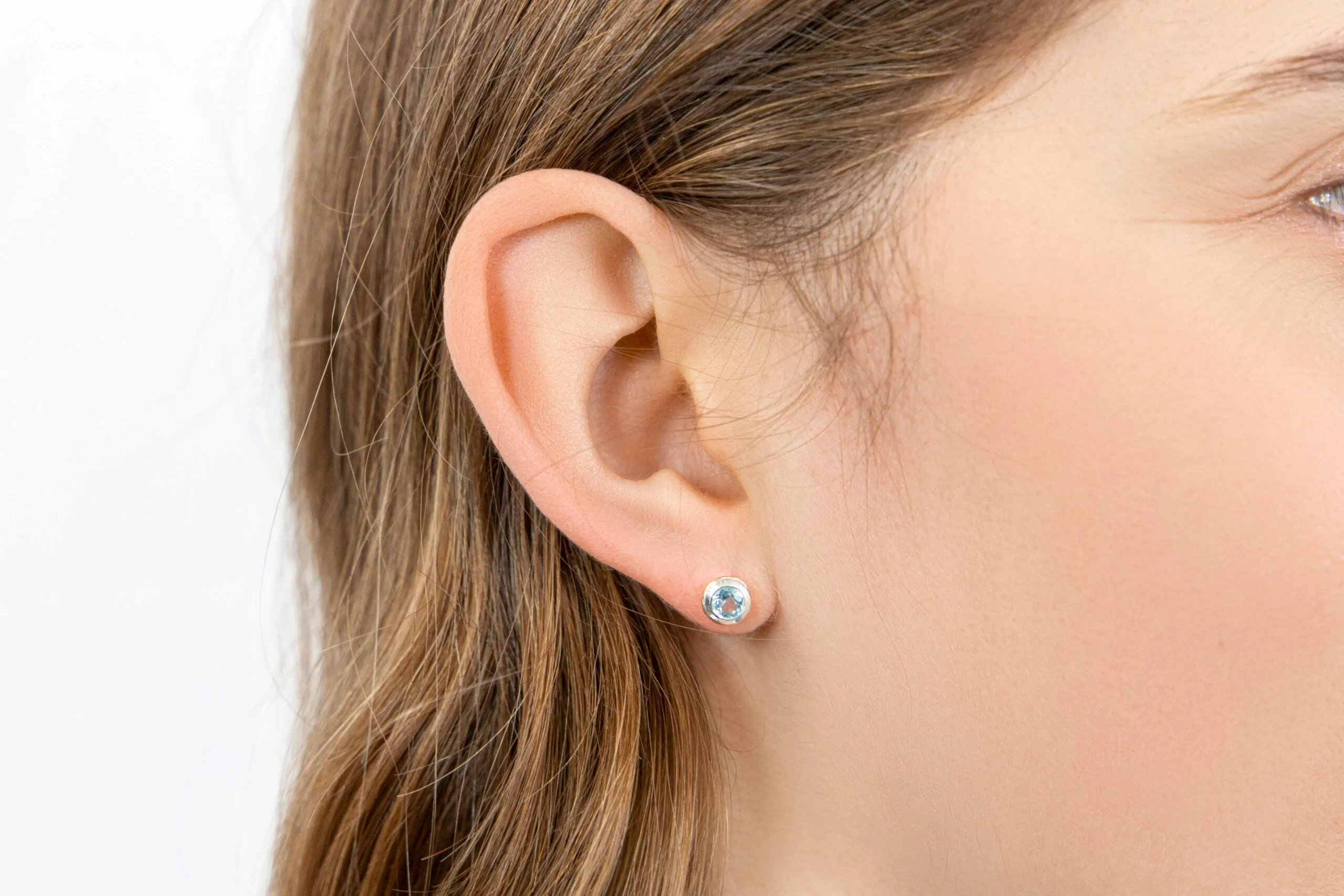 Banyan Blue Topaz Stud Earrings