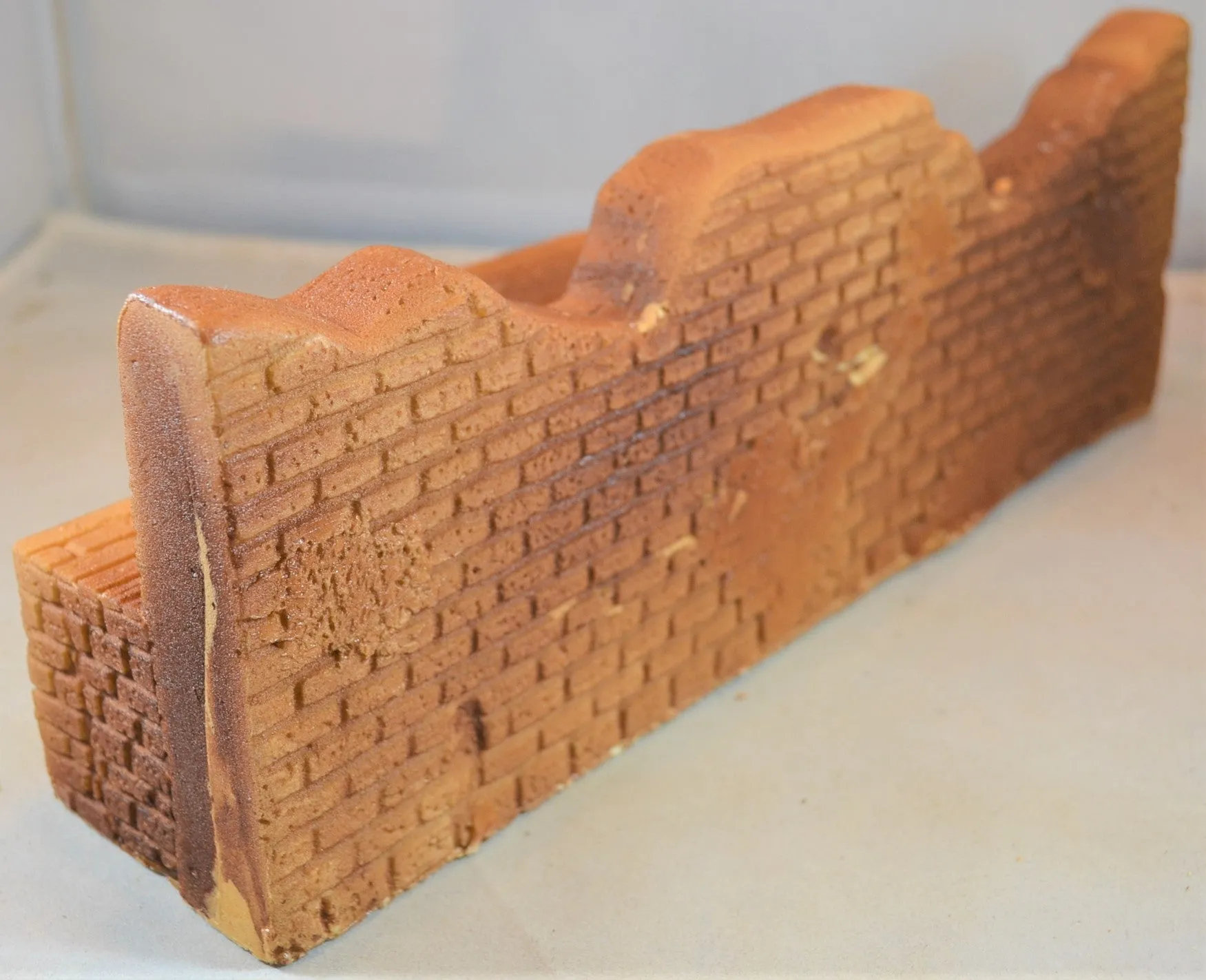 Barzso Vintage Unpainted Fortified Hacienda Playset Wall Section with Oven