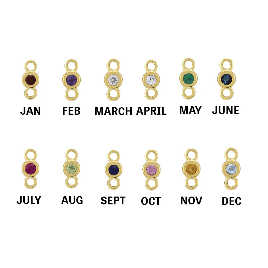 Birthstone Mama Necklace - 14k Yellow Gold