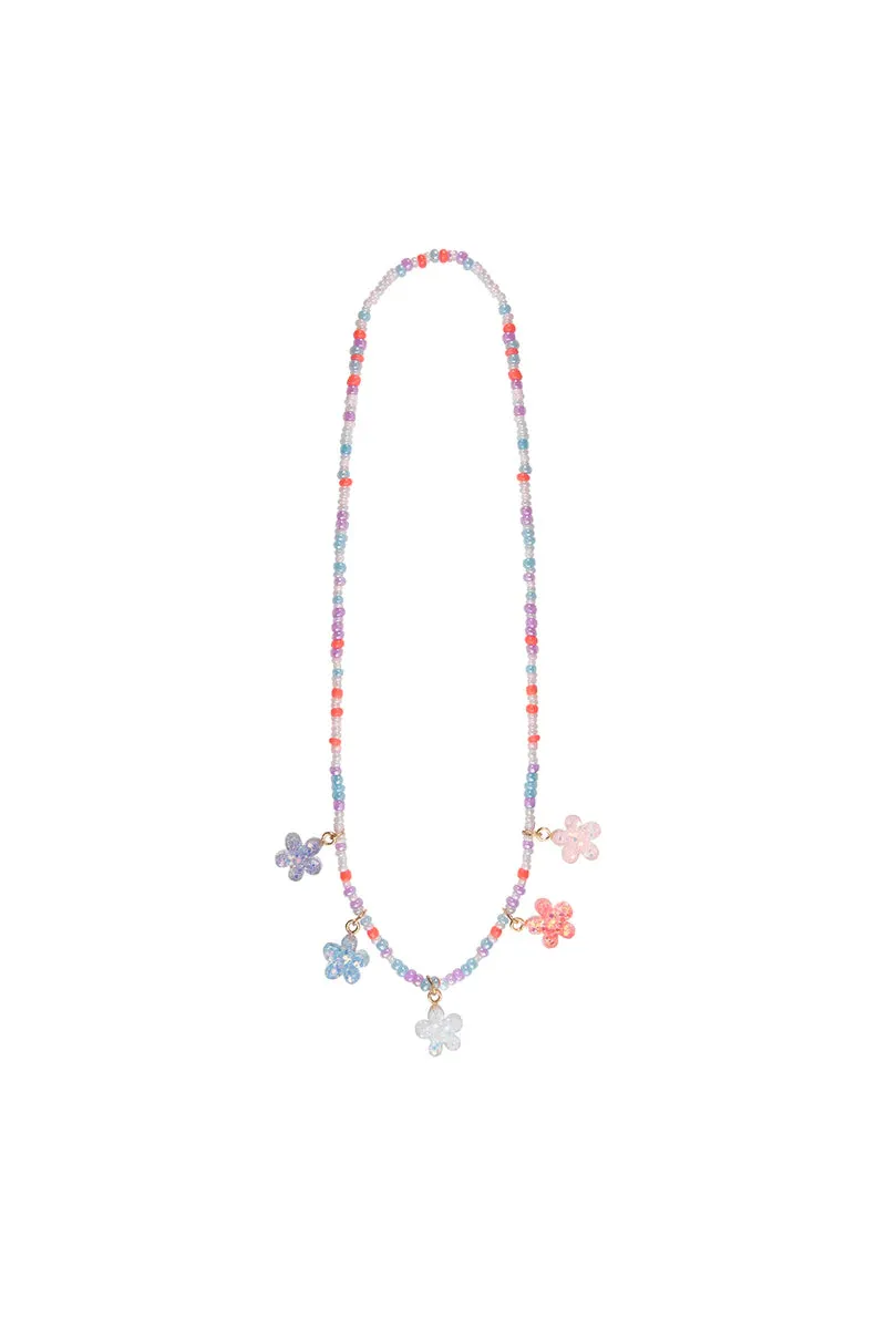 BOUTIQUE SHIMMER FLOWER NECKLACE