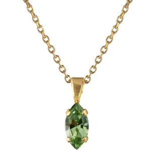 Caroline Svedbom Gold Petite Navette Necklace - Peridot