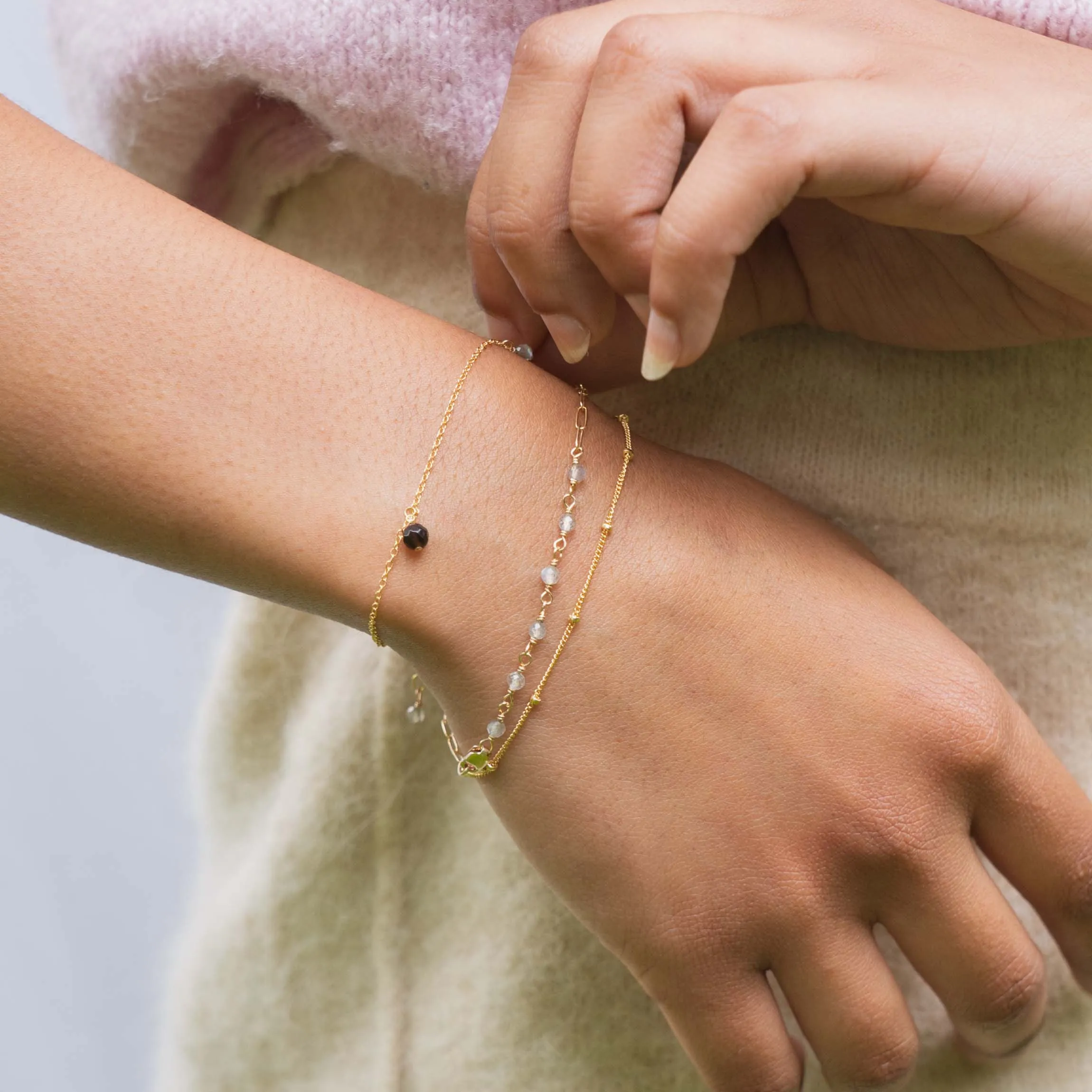 Caviar bracelet gold filled