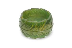 Chunky Golden Olive Fakelite Bangle