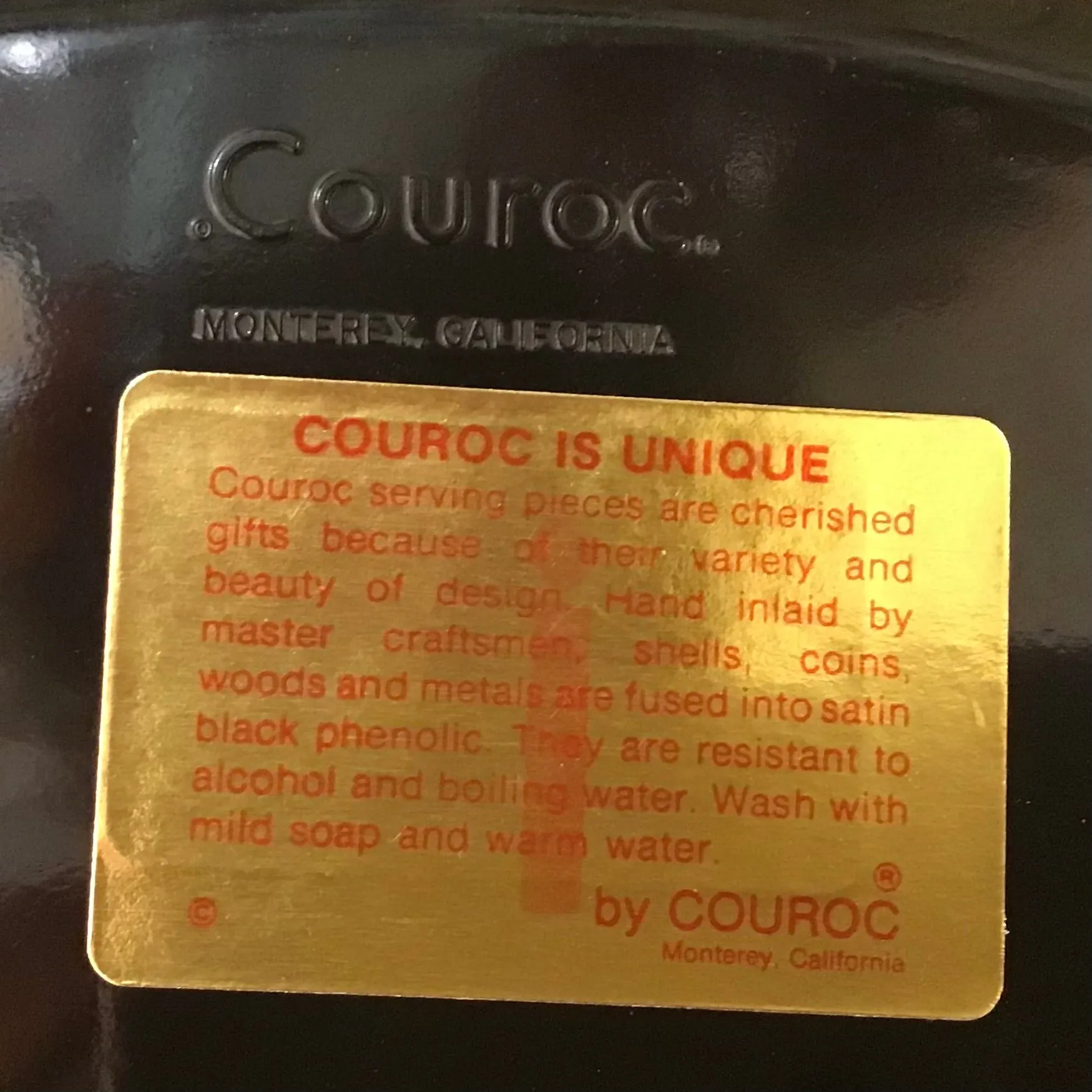 Couroc of Monterey Duck Tray