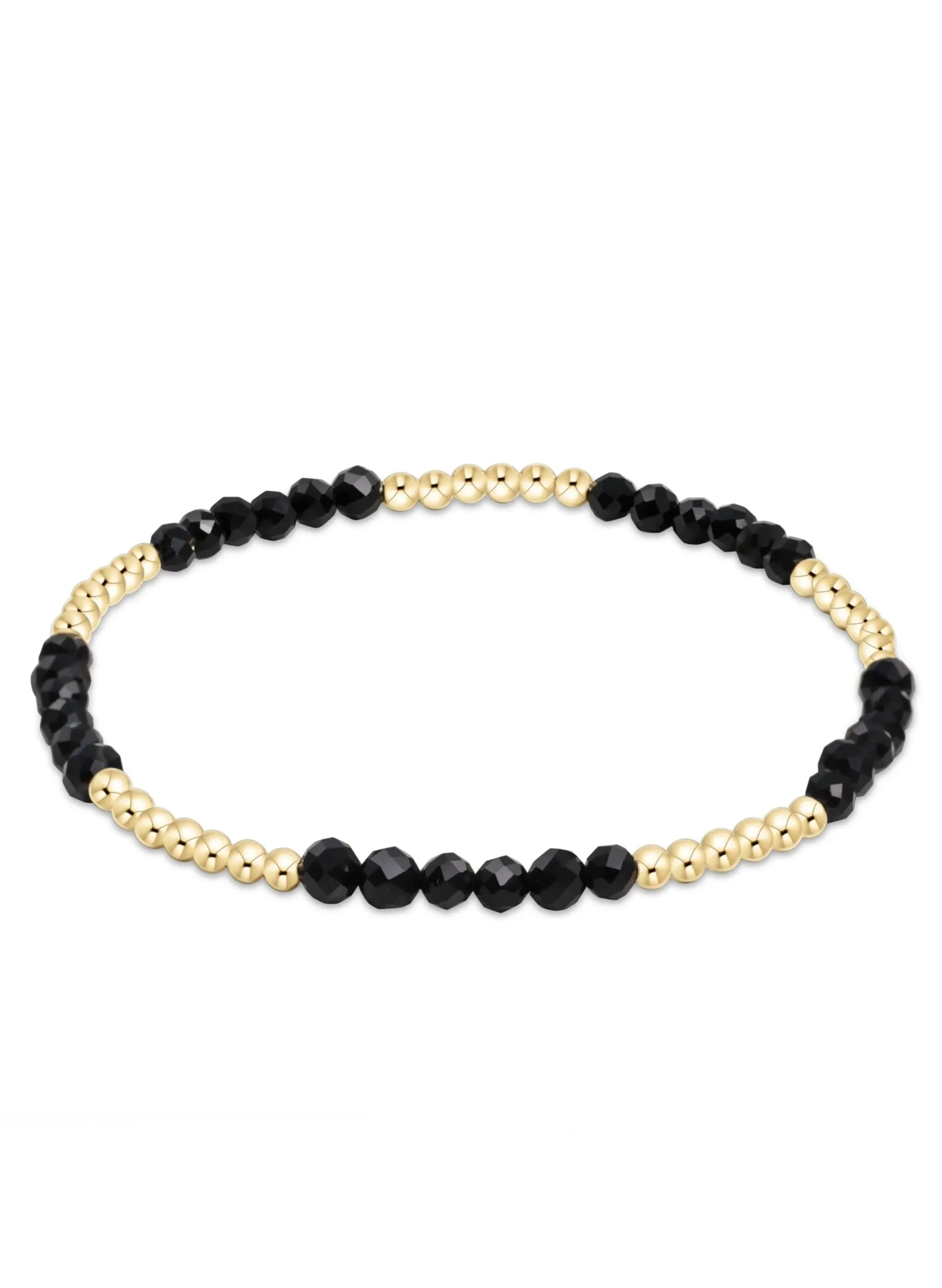 Enewton - Blissful Pattern 2.5mm Bead Bracelet - Faceted Onyx