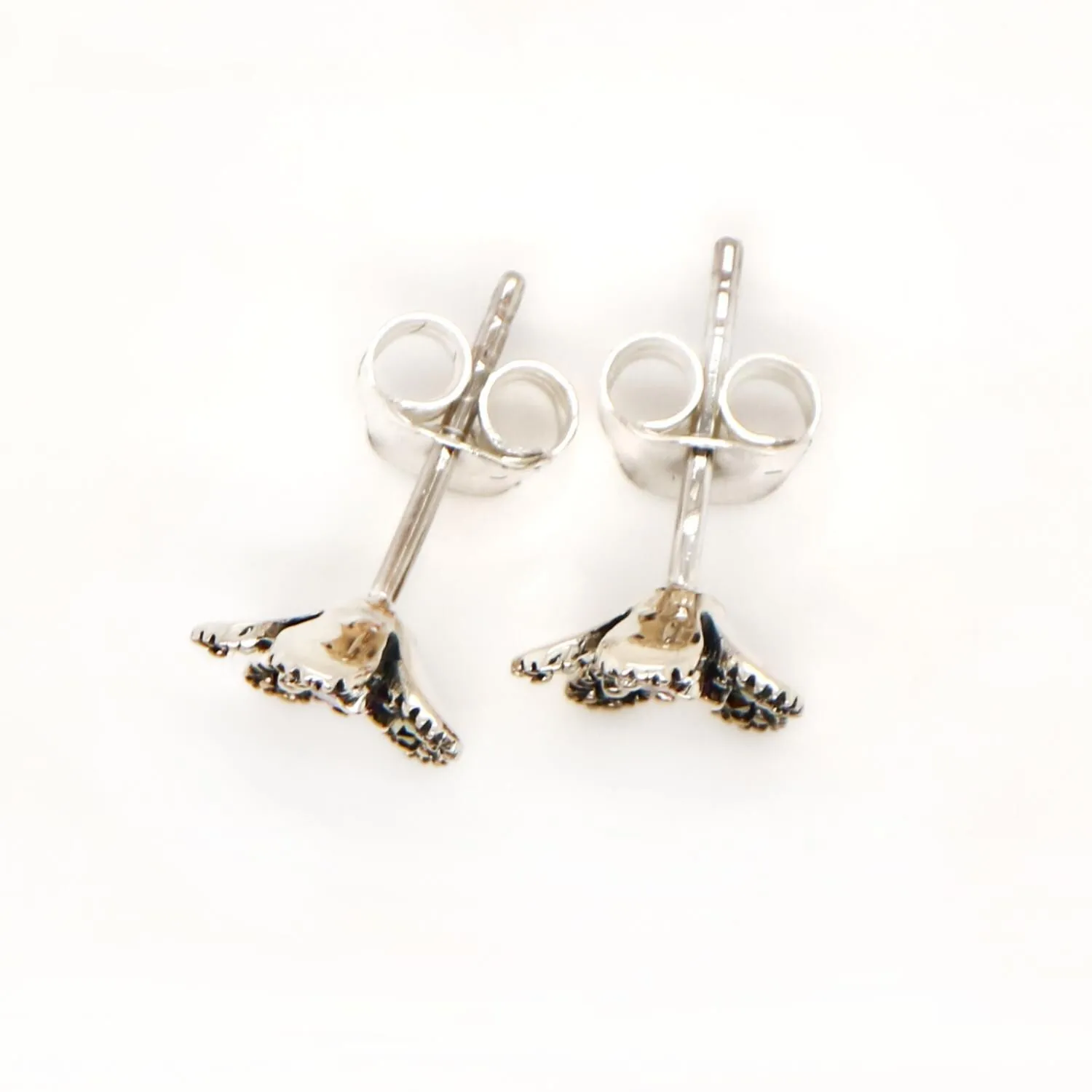 Flower Stud Earrings in Blue Topaz, Marcasite and Sterling Silver
