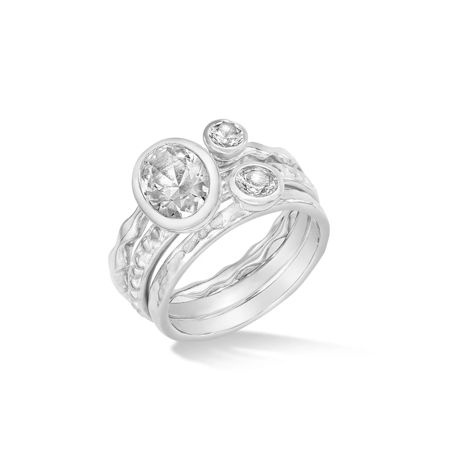 Ice Twinkle Stacking Rings