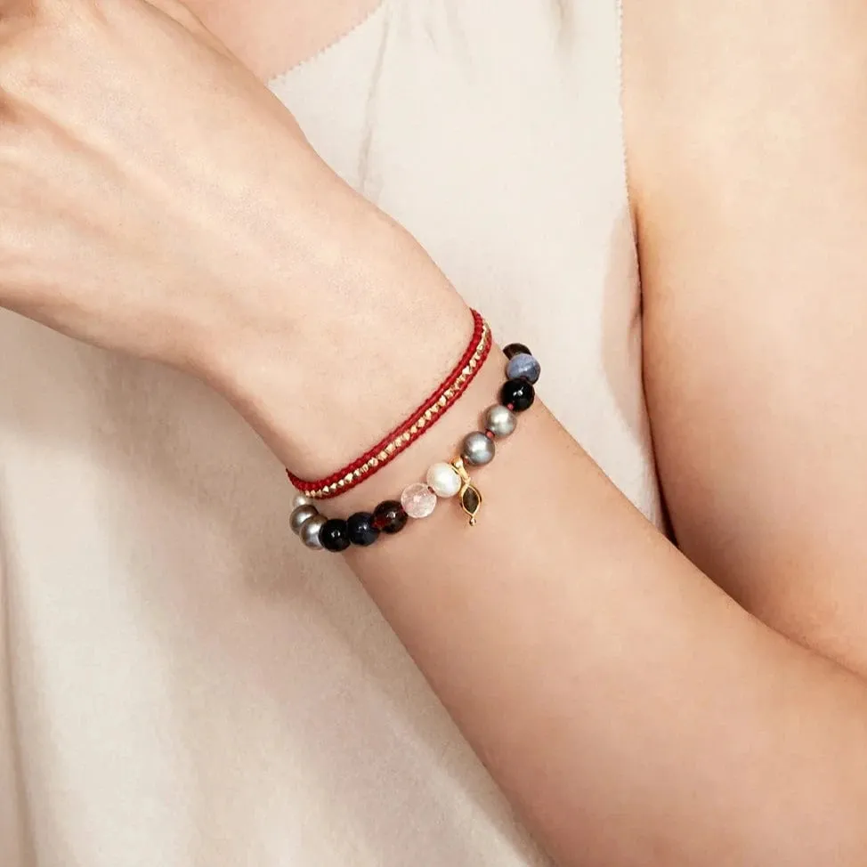 Indira Wrap Bracelet Black Mix