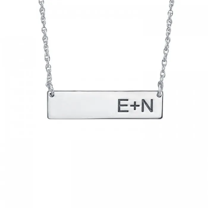 Initials Bar Necklace