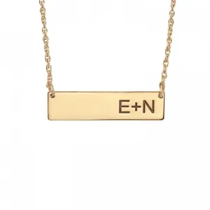 Initials Bar Necklace