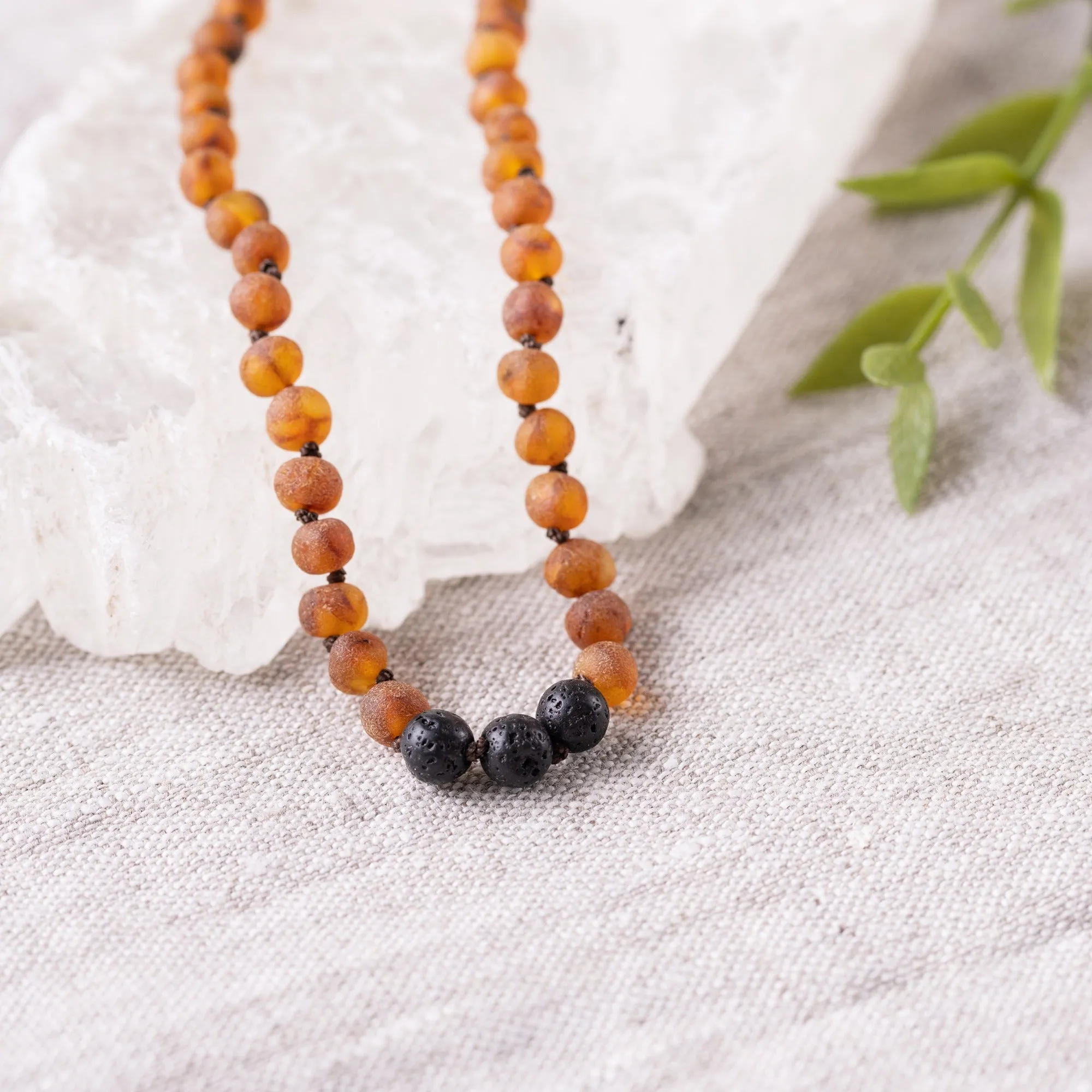 Kids | Raw Cognac Aromatherapy Necklace