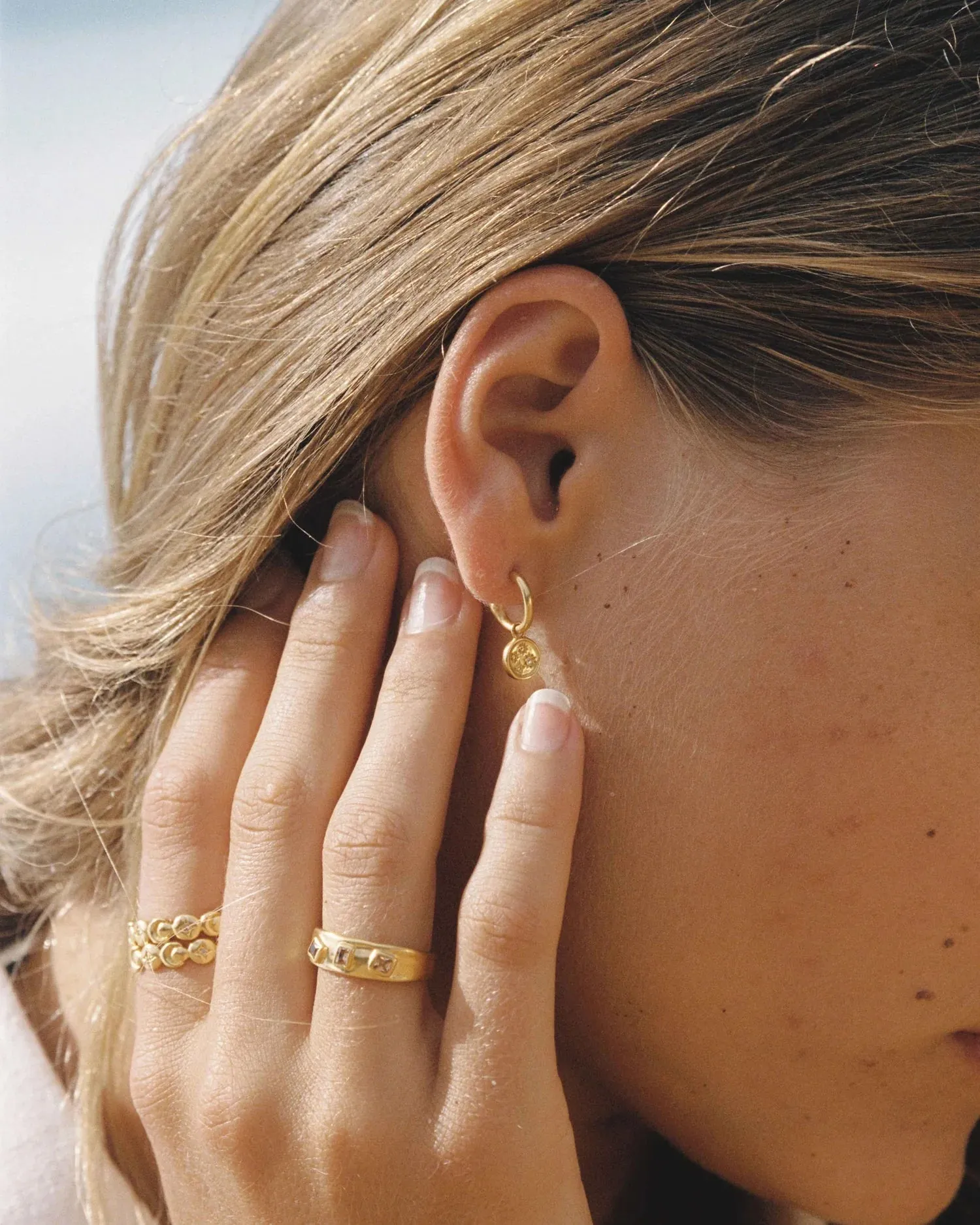 Kirstin Ash Lilac Skies Hoops, Gold