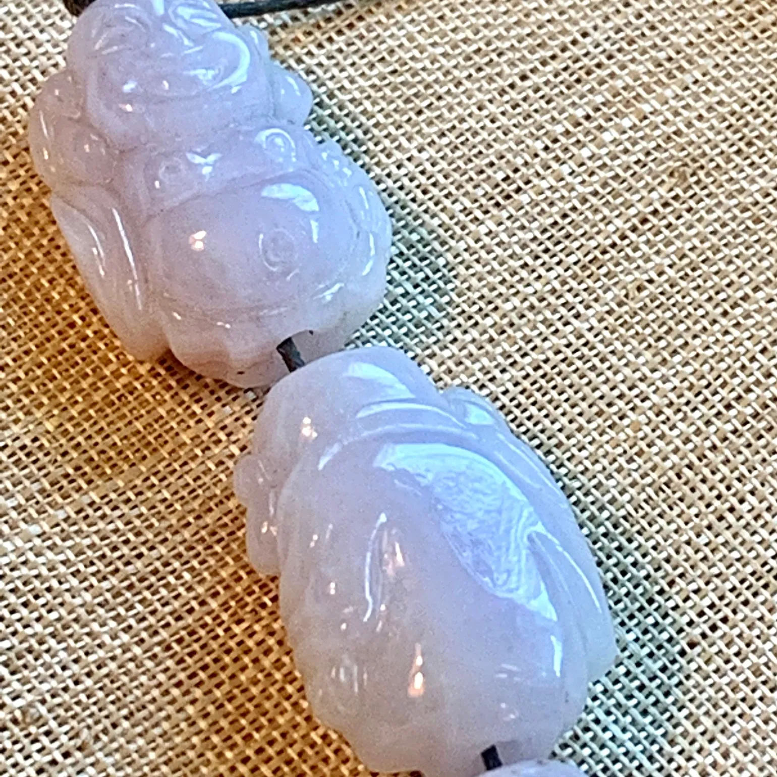 Lavender Jade Buddha Carving