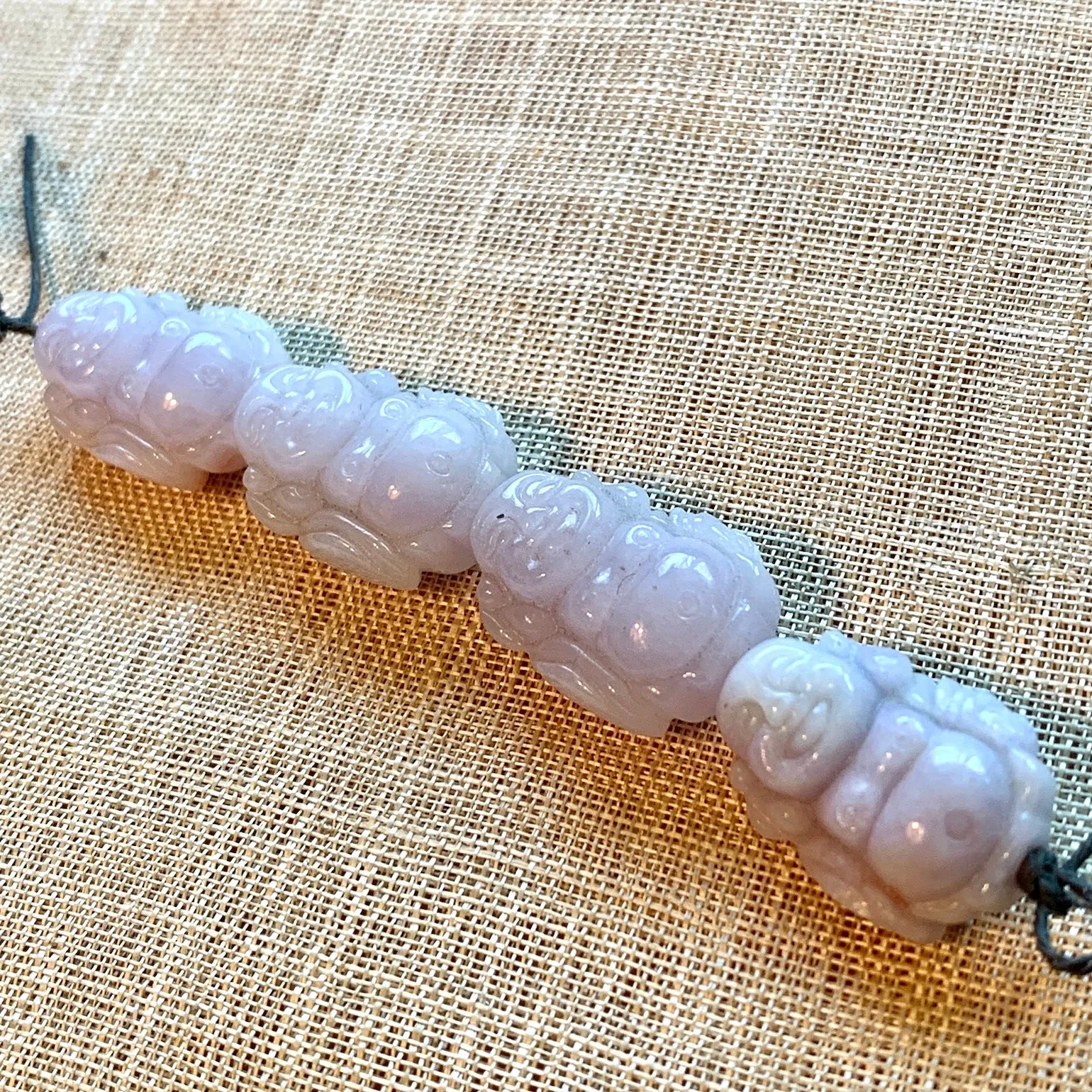 Lavender Jade Buddha Carving