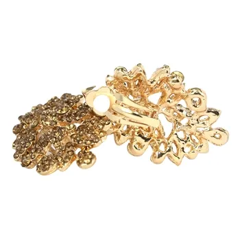 Lecia Earrings - Brown (Clip On)