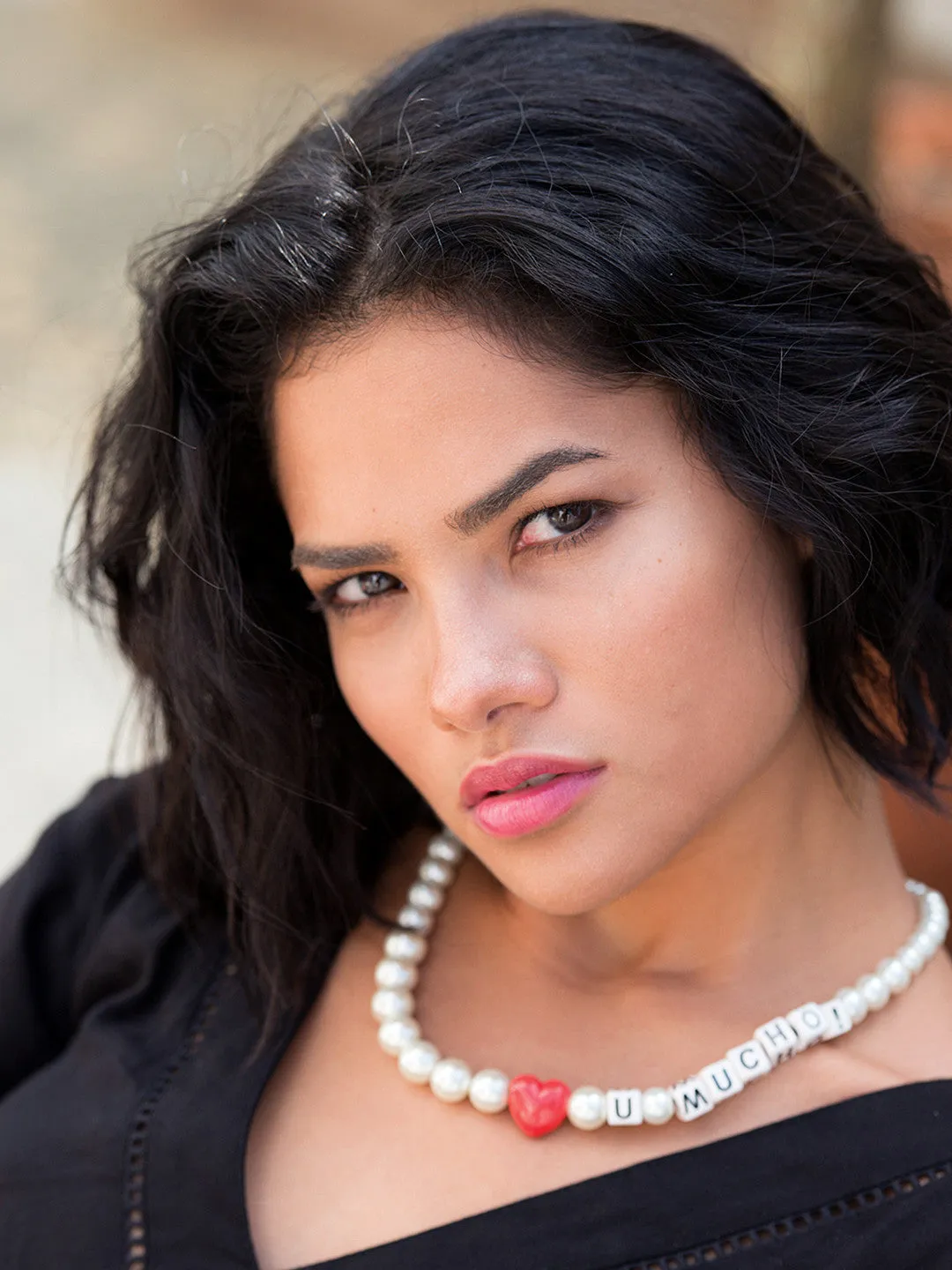 LOVE YOU MUCHO PEARL NECKLACE
