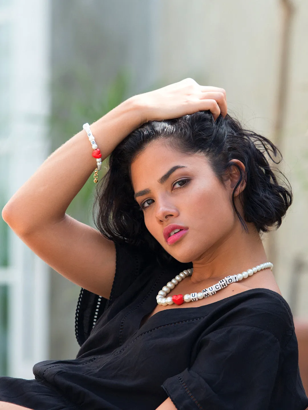LOVE YOU MUCHO PEARL NECKLACE