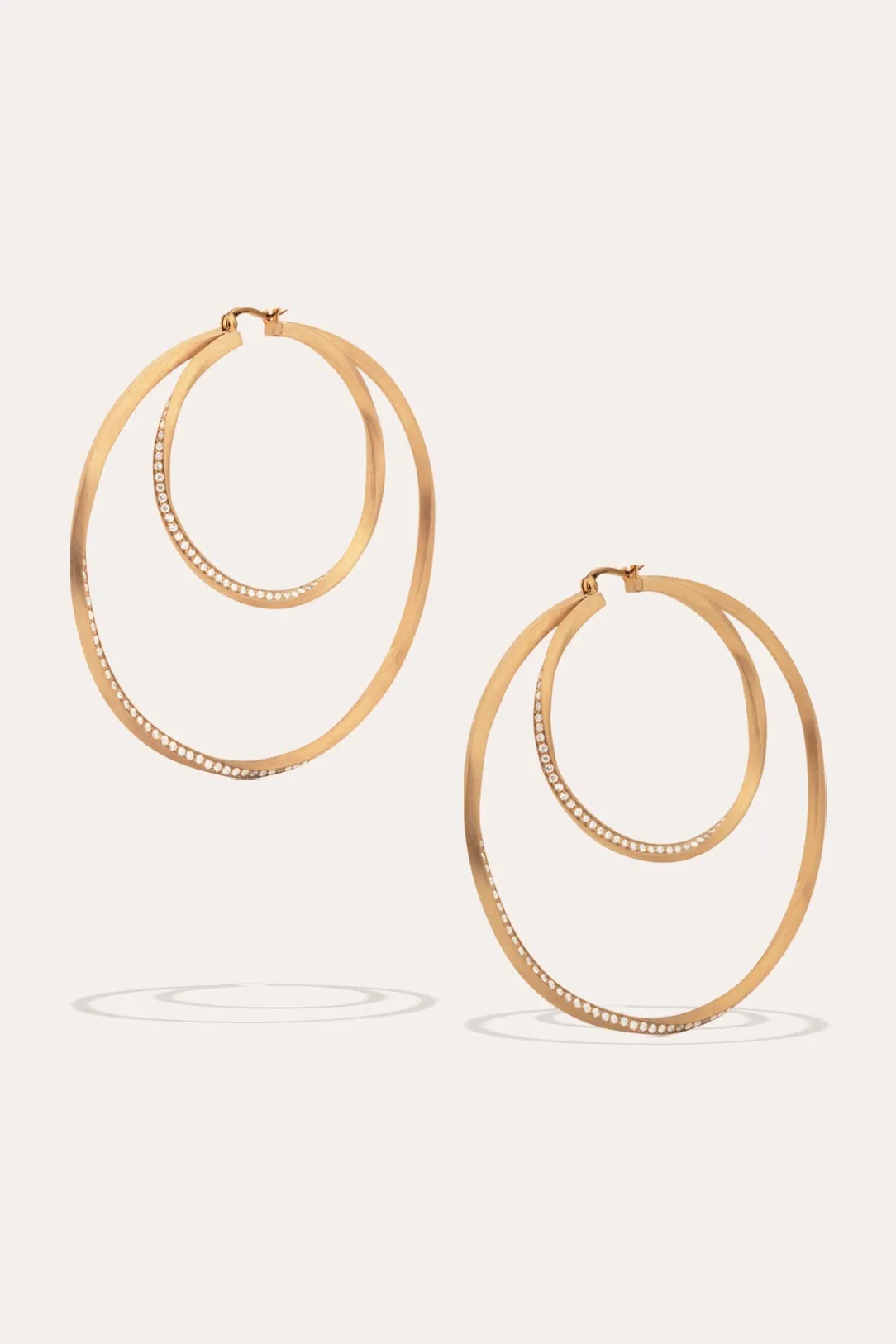 Manifold - White Topaz and Gold Vermeil Hoop Earrings