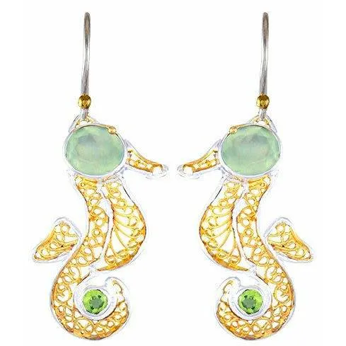 Michou Filigree Seahorse Earrings -Poseidon's Treasures