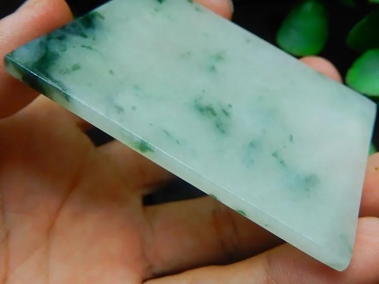 Natural Jade Jadeite Raw (38g, 68X45X3.6mm)