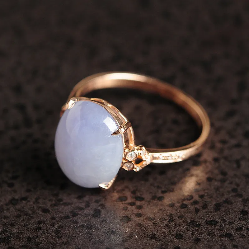 Natural Jade Ring Jadeite Gold Ring RG49