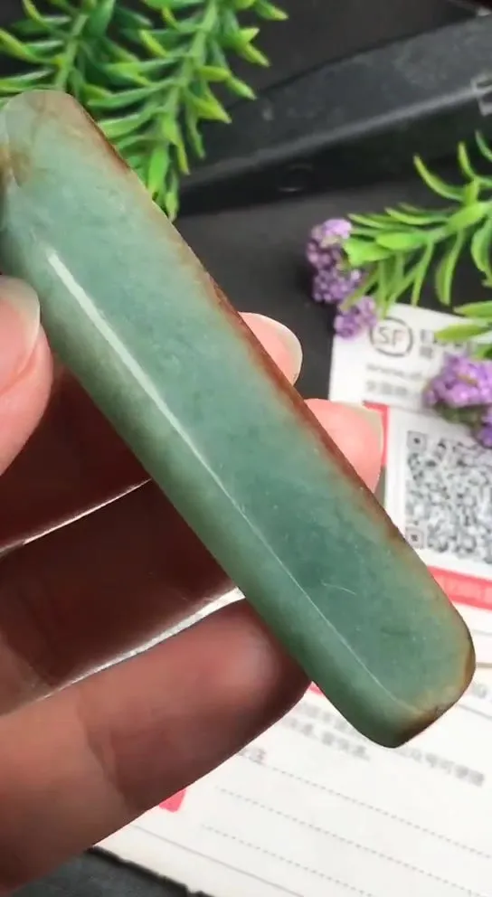 Natural Jade Rough Jadeite Raw (26g,7.5x1.8X0.7cm)-E3203