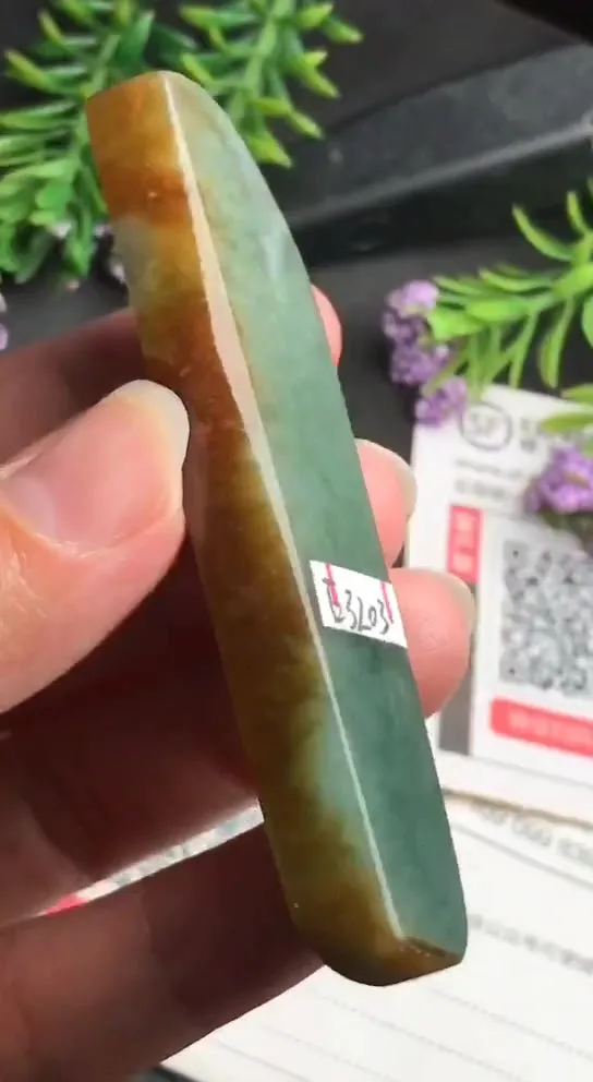 Natural Jade Rough Jadeite Raw (26g,7.5x1.8X0.7cm)-E3203