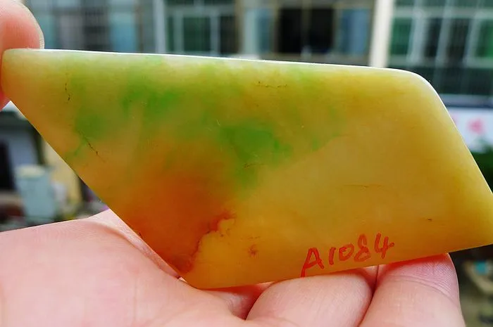 Natural Jade Rough Jadeite Raw (34g,8.8X4X0.41cm)
