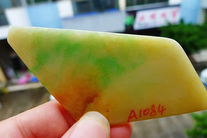 Natural Jade Rough Jadeite Raw (34g,8.8X4X0.41cm)