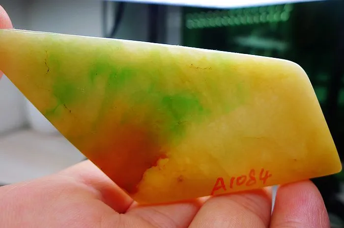 Natural Jade Rough Jadeite Raw (34g,8.8X4X0.41cm)