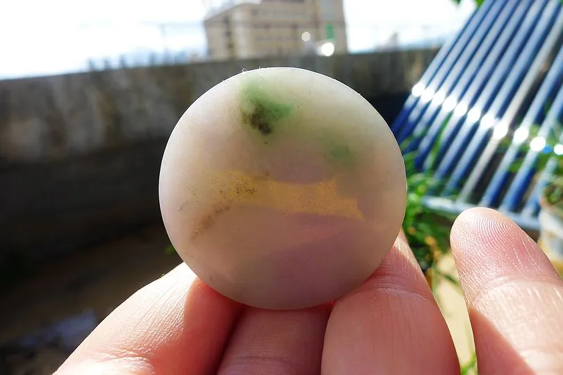 Natural Jade Rough Jadeite Raw (64g,3.9X3.9X1.6cm)