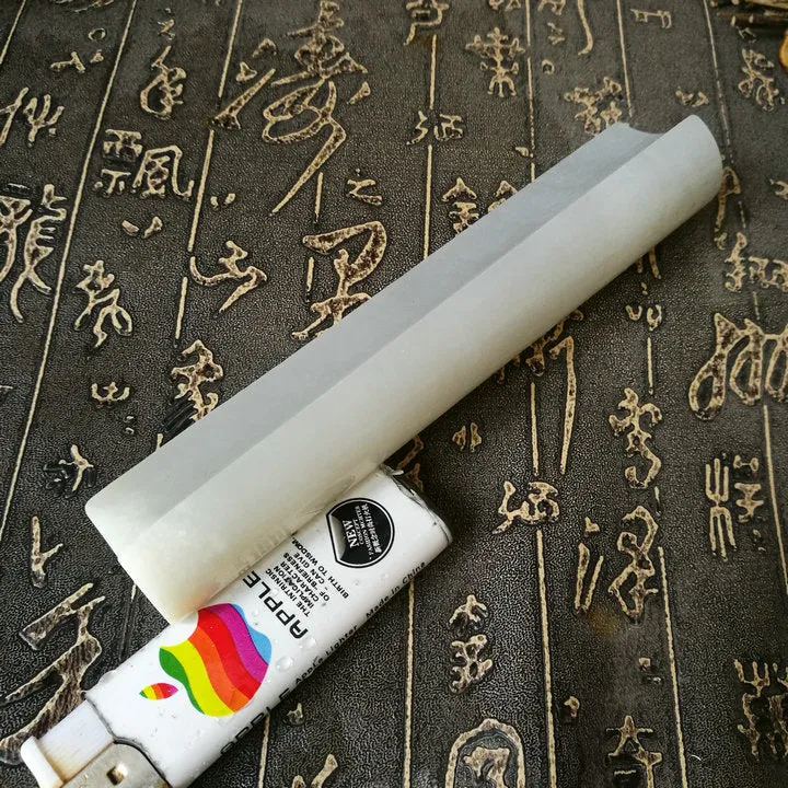 Natural Kunlun Jade Rough Nephrite Raw (227g, 14.5X3X1.8cm)