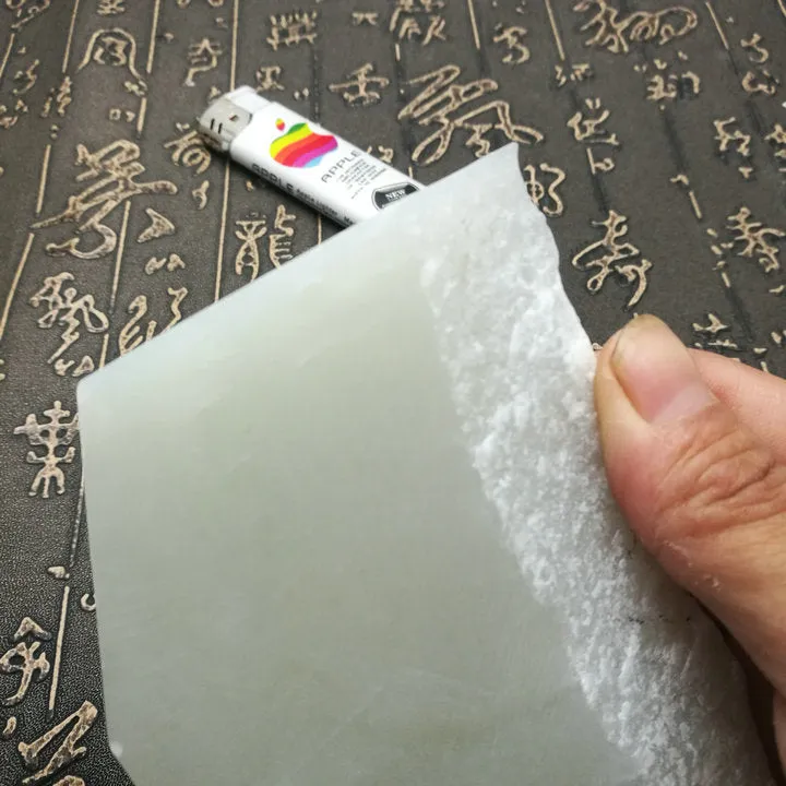Natural Kunlun Jade Rough Nephrite Raw (322g, 12.5X7X1.4cm)