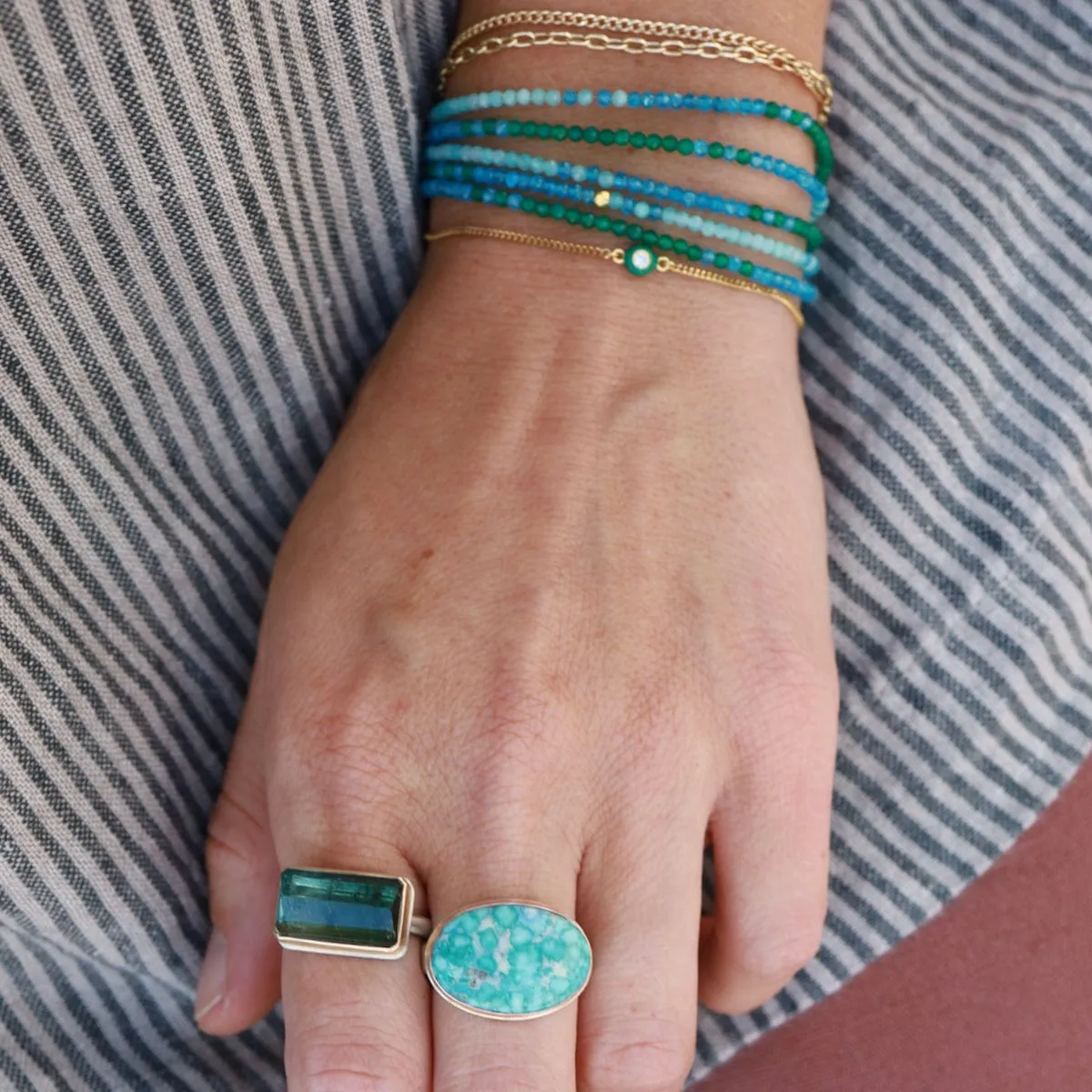 Ombre Ocean Wrap Bracelet & Necklace