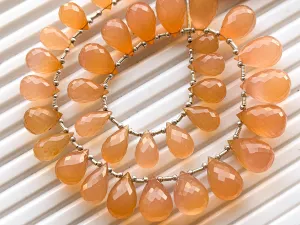 Peach Onyx Faceted Drops