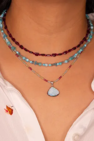 Pendant Australian Opal Petal Shell