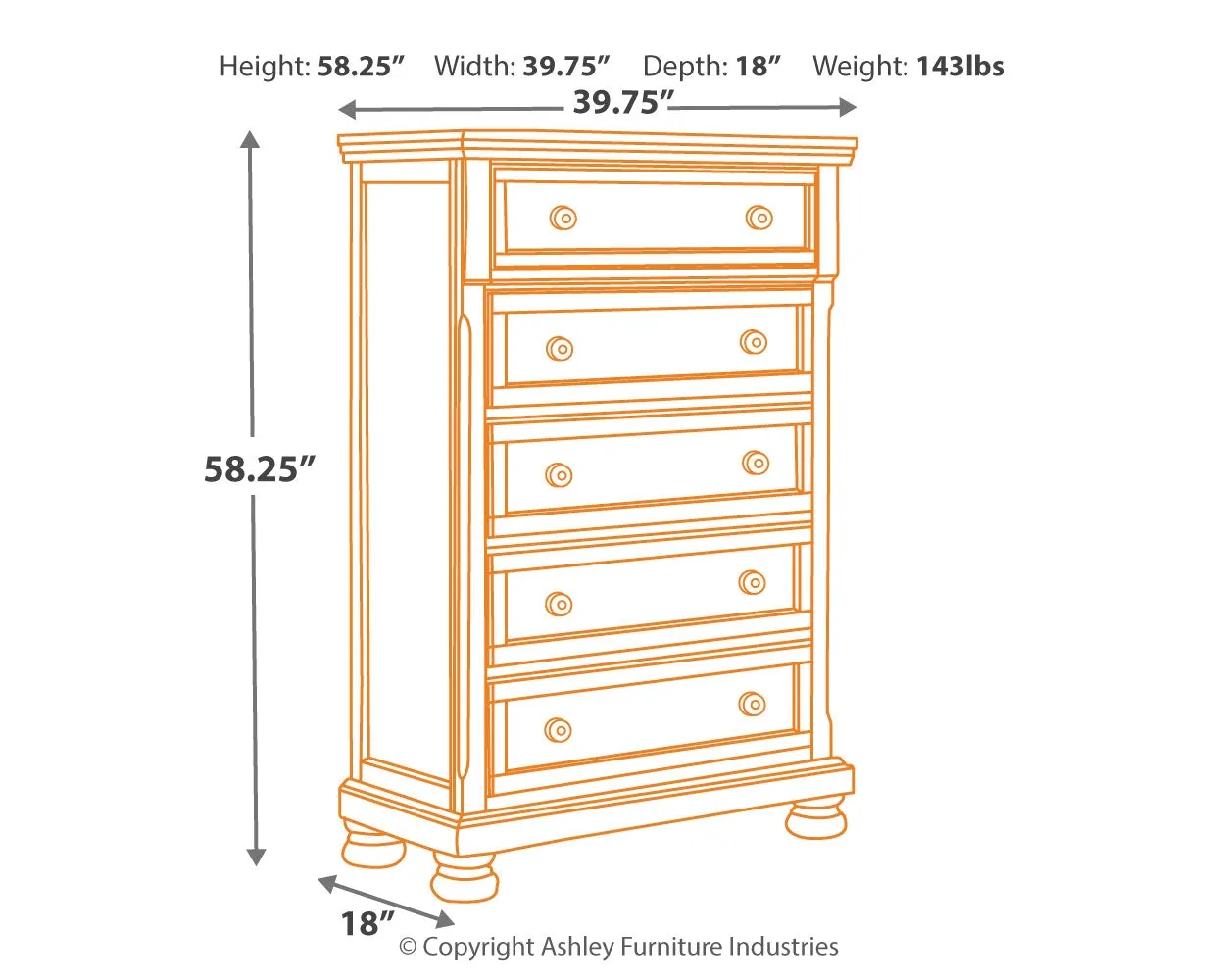 Porter Queen Panel Bed with Mirrored Dresser, Chest and Nightstand