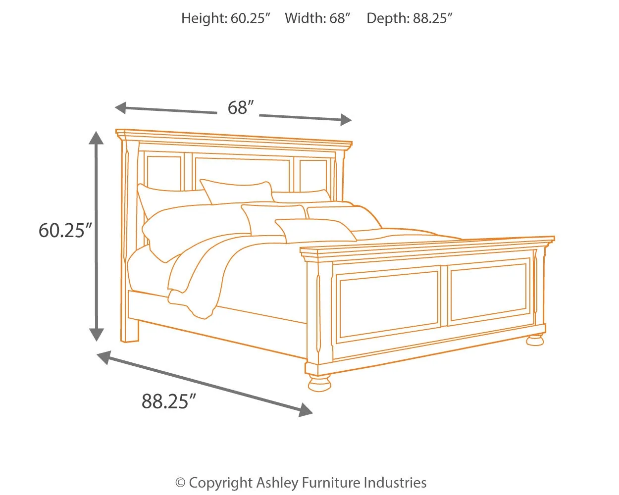 Porter Queen Panel Bed with Mirrored Dresser, Chest and Nightstand