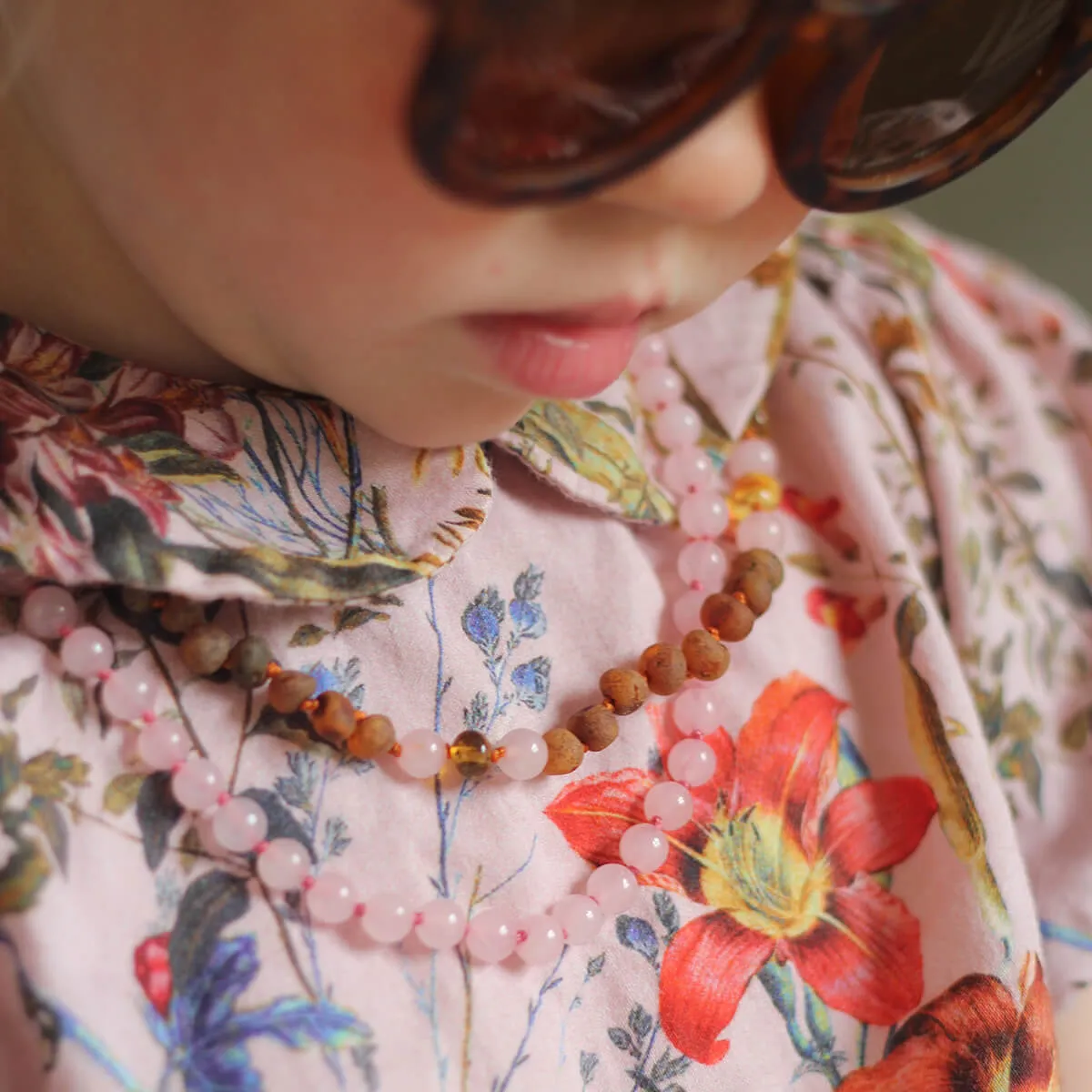 Rose Quartz Kids Necklace by Nirrimis