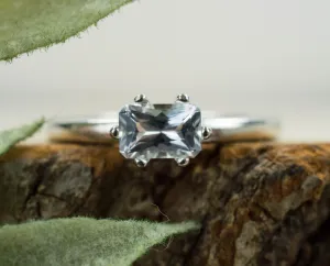 Silver Topaz Ring, Genuine Untreated Brazil Topaz