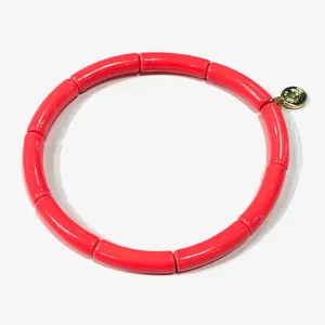 Skinny Mini Enamel Bracelet Coral