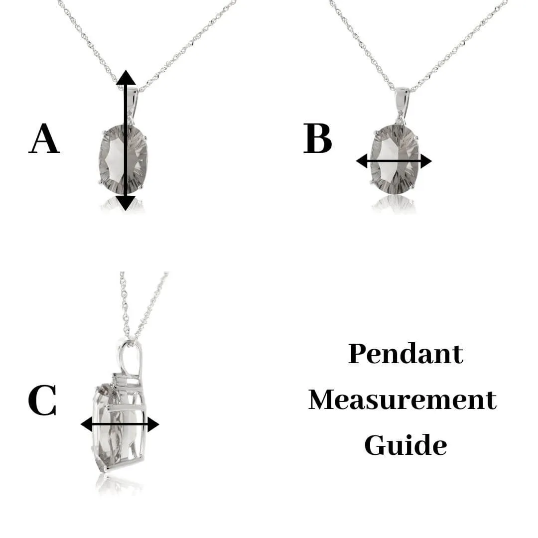 Sterling Silver Geometrical Inlay Flush Style Pendant