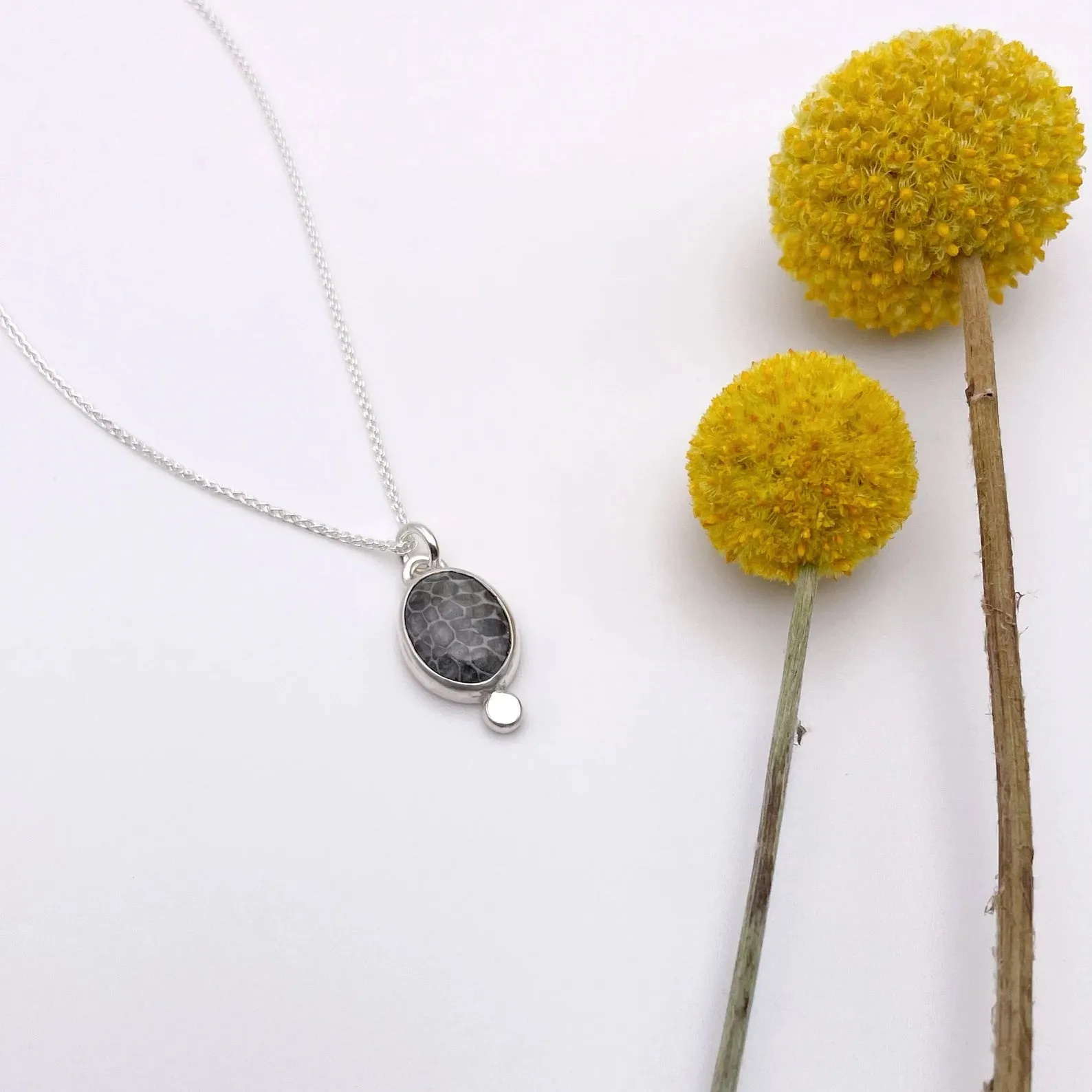 Stingray Coral Fossil Necklace No. 2