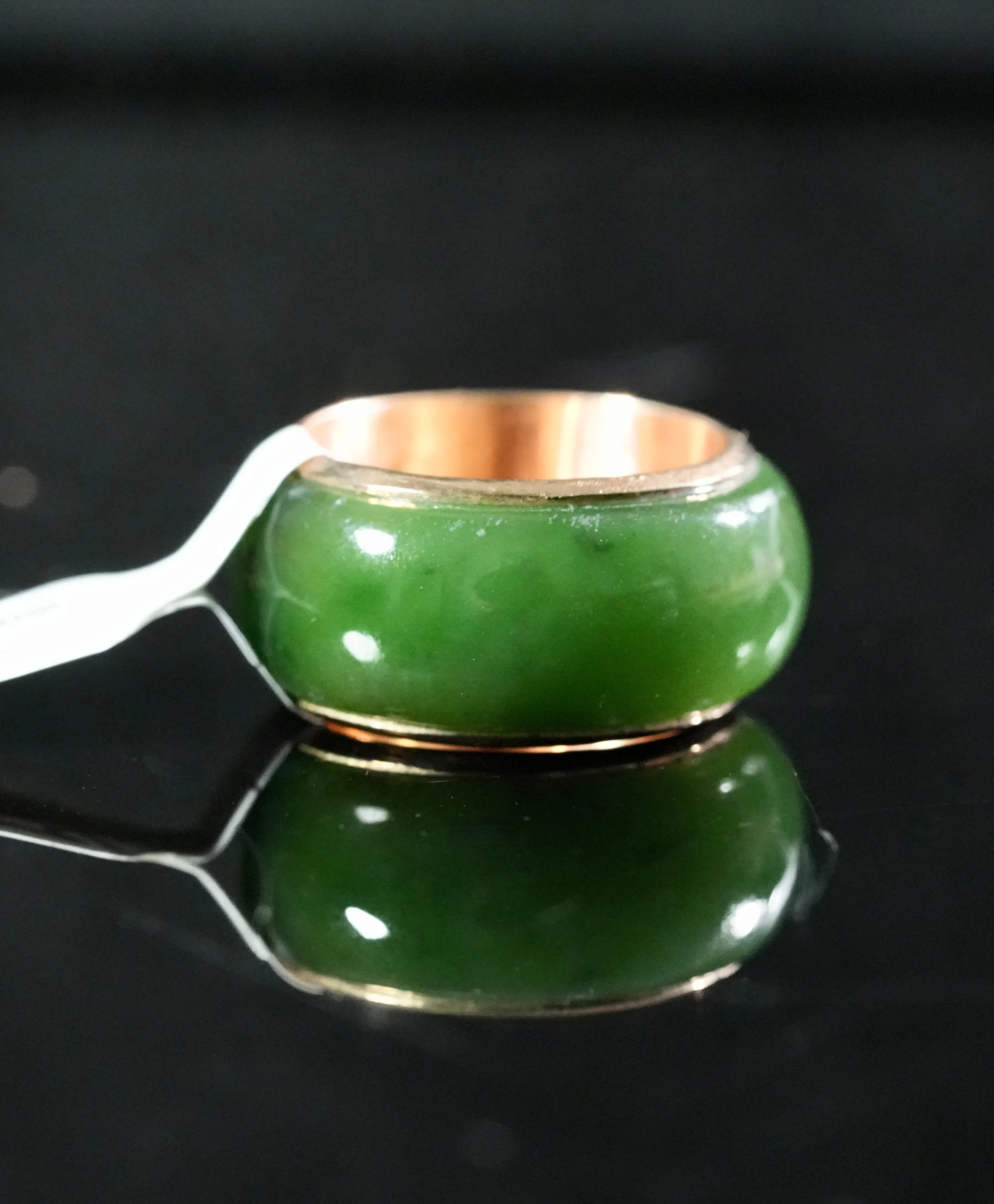 Sz12 14k Polar Jade Ring #2501-12