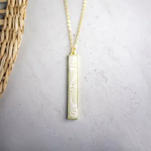 Vertical Bar (Gold) | Ivory Palm Necklace Final Clearance