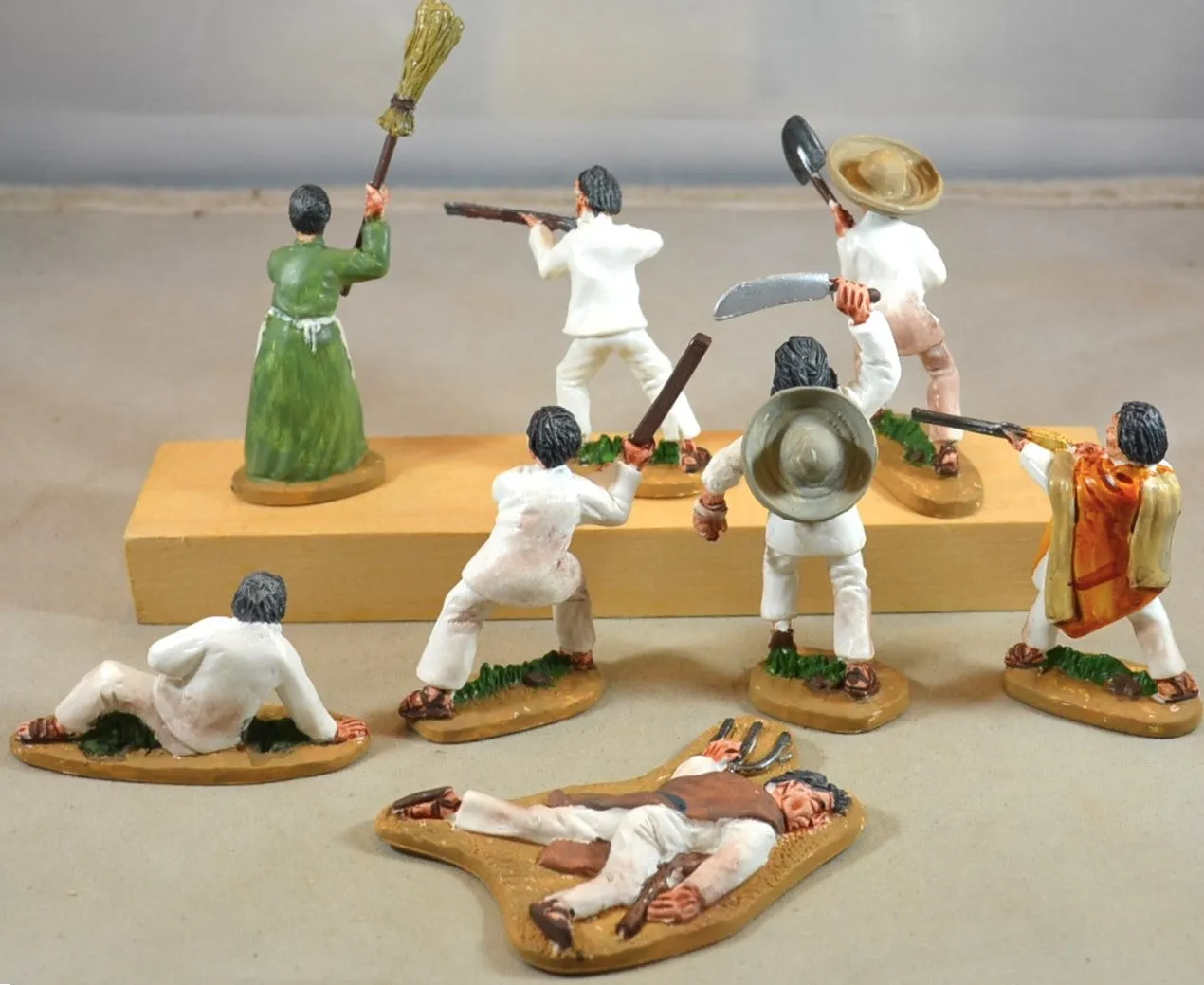 Weston Painted Mexican Peasants Villagers Magnificent 7 - Lot 2